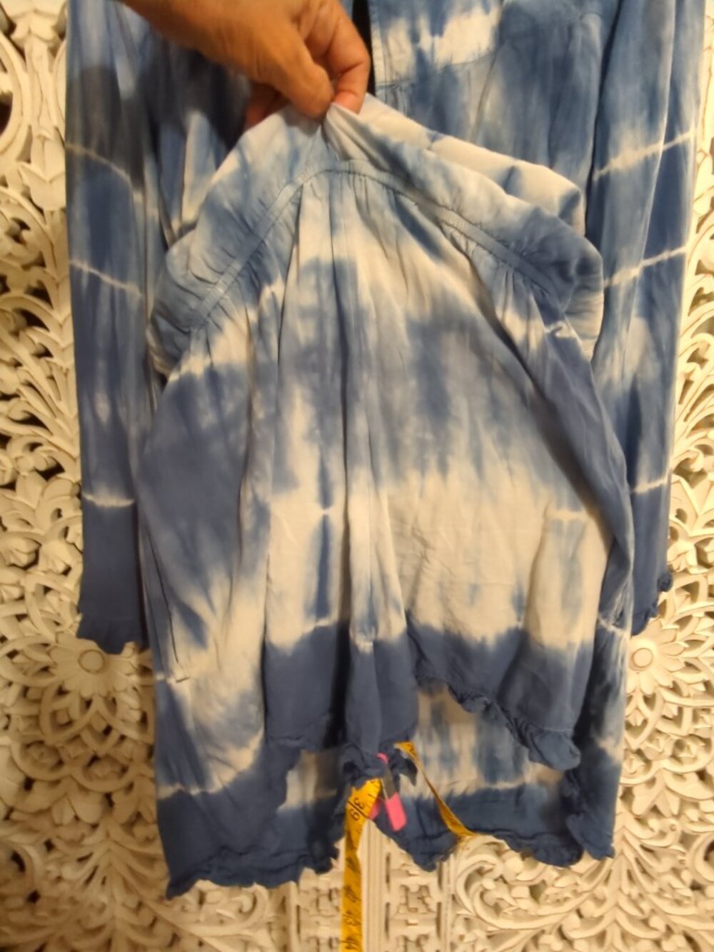 L π ππ Boho Long Sleeve Tie Dye Romper Shorts - Picture 10 of 16